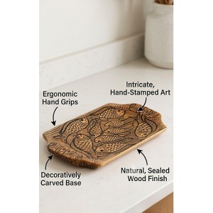 Handcrafted Wooden Serving Tray with Tribal Warli Art Design | Decorative Wooden Platter for Tea, Coffee & Snacks | Multipurpose Serving Tray for Kitchen, Dining & Home Décor | Handcrafted Wooden Serving Tray with Tribal Warli Art Design | Decorative Wooden Platter for Tea, Coffee & Snacks | Multipurpose Serving Tray for Kitchen, Dining & Home Décor |