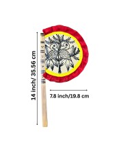 Handmade Bamboo Hand Fan (Hatpakha) â€“ Traditional Hand-Painted Handheld Fan for Cool Air, Home DÃ©cor, Festivals & Puja (Birds)
