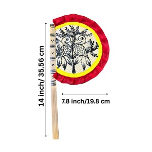 Handmade Bamboo Hand Fan (Hatpakha) – Traditional Hand-Painted Handheld Fan for Cool Air, Home Décor, Festivals & Puja (Birds) Handmade Bamboo Hand Fan (Hatpakha) – Traditional Hand-Painted Handheld Fan for Cool Air, Home Décor, Festivals & Puja (Birds)