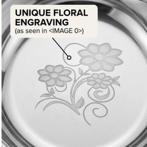 Stainless Steel Serving Bowl | Multipurpose Deep Mixing Bowl for Kitchen, Dining & Food Serving | Mirror Finish Durable Steel Bowl for Salad, Snacks, Fruits, Curry & Rice.