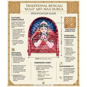 Handicrafts Bamboo Kulo Tray – Handmade & Hand-Painted Bengali Bride Art Soop/Kulo Basket | Traditional Decorative Bamboo Tray for Puja, Wedding Rituals, Home Décor, Storage & Gifting Handicrafts Bamboo Kulo Tray – Handmade & Hand-Painted Bengali Bride Art Soop/Kulo Basket | Traditional Decorative Bamboo Tray for Puja, Wedding Rituals, Home Décor, Storage & Gifting