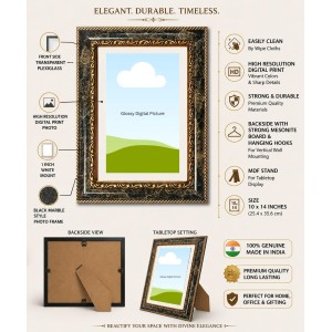 Buddha Decorative Photo Frame With White Mount | Premium Wall & Tabletop Picture Frame | Home, Office & Temple Decoration | 10x14 Inch (Pack Of 1) (F32691) Buddha Decorative Photo Frame With White Mount | Premium Wall & Tabletop Picture Frame | Home, Office & Temple Decoration | 10x14 Inch (Pack Of 1) (F32691)