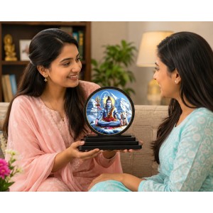 Car Dashboard Wooden Lord Shiva Showpiece | 4 X 4.5 Inch Sublimation Printed Decorative Stand | 4 Mm MDF | Home Decor | Made in India (F33476) Car Dashboard Wooden Lord Shiva Showpiece | 4 X 4.5 Inch Sublimation Printed Decorative Stand | 4 Mm MDF | Home Decor | Made in India (F33476)