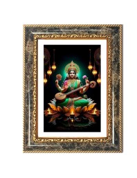 Lakshmi Decorative Photo Frame With White Mount | Premium Wall & Tabletop Picture Frame | Home, Office & Temple Decoration | 8x12 Inch (Pack Of 1) (F31506)
