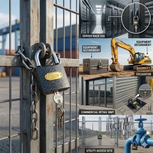 Heavy Duty Metal Padlock with 3 Keys | Durable Security Lock for Doors, Gates, Cabinets, Lockers, Luggage & Storage | Anti-Rust Iron Padlock (Pack of 1)