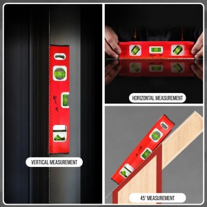12 Inch Spirit Level Tool with 3 Bubble Vials & Built-in Measuring Scale | Heavy Duty Magnetic Level for Horizontal, Vertical & 45° Angle Measurement | Ideal for Construction, Carpentry & DIY Projects 12 Inch Spirit Level Tool with 3 Bubble Vials & Built-in Measuring Scale | Heavy Duty Magnetic Level for Horizontal, Vertical & 45° Angle Measurement | Ideal for Construction, Carpentry & DIY Projects