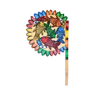 Handmade Bamboo Hand Fan (Hatpakha) – Traditional Hand-Painted Handheld Fan for Cool Air, Home Décor, Festivals & Puja (Multi) Handmade Bamboo Hand Fan (Hatpakha) – Traditional Hand-Painted Handheld Fan for Cool Air, Home Décor, Festivals & Puja (Multi)