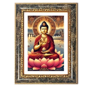 Buddha Decorative Photo Frame With White Mount | Premium Wall & Tabletop Picture Frame | Home, Office & Temple Decoration | 10x14 Inch (Pack Of 1) (F32691) Buddha Decorative Photo Frame With White Mount | Premium Wall & Tabletop Picture Frame | Home, Office & Temple Decoration | 10x14 Inch (Pack Of 1) (F32691)