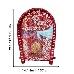 Handicrafts Bamboo Kulo Tray – Handmade & Hand-Painted Soop/Kulo Basket with Traditional Art Design | DecorativeTray for Puja, Wedding Rituals, Home Décor, Storage & Gifting (Subha Bibaha) Handicrafts Bamboo Kulo Tray – Handmade & Hand-Painted Soop/Kulo Basket with Traditional Art Design | DecorativeTray for Puja, Wedding Rituals, Home Décor, Storage & Gifting (Subha Bibaha)