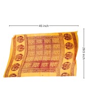 Namabali with Hare Krishna Print – Saffron Silk Angavastram | Ram Naam Religious Cloth for Puja, Meditation, Aarti & Spiritual Rituals – 45 x 29 Hindu Prayer Shawl Namabali with Hare Krishna Print – Saffron Silk Angavastram | Ram Naam Religious Cloth for Puja, Meditation, Aarti & Spiritual Rituals – 45 x 29 Hindu Prayer Shawl