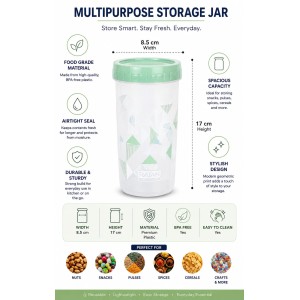 1 Litre Plastic Storage Container Set of 3 | Airtight Multipurpose Kitchen Containers for Dry Fruits, Snacks, Pulses, Sugar, Tea & Grocery Storage | BPA-Free Transparent Food Storage Jars 1 Litre Plastic Storage Container Set of 3 | Airtight Multipurpose Kitchen Containers for Dry Fruits, Snacks, Pulses, Sugar, Tea & Grocery Storage | BPA-Free Transparent Food Storage Jars