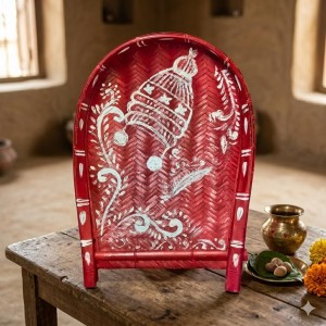 Handicrafts Bamboo Kulo Tray – Handmade & Hand-Painted Soop/Kulo Basket with Traditional Art Design | DecorativeTray for Puja, Wedding Rituals, Home Décor, Storage & Gifting Handicrafts Bamboo Kulo Tray – Handmade & Hand-Painted Soop/Kulo Basket with Traditional Art Design | DecorativeTray for Puja, Wedding Rituals, Home Décor, Storage & Gifting