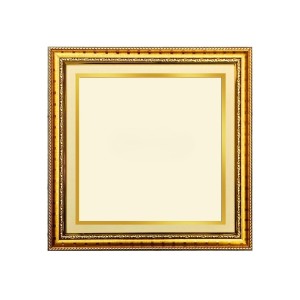 10x10 Empty Golden Photo Frame for Wall Decor | Decorative Picture Frame for Photos, Paintings & Religious Images | Classic Gold Finish | Home, Office & Gift Display