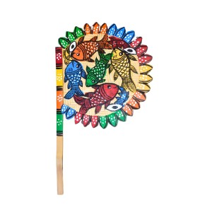 Handmade Bamboo Hand Fan (Hatpakha) – Traditional Hand-Painted Handheld Fan for Cool Air, Home Décor, Festivals & Puja (Multi) Handmade Bamboo Hand Fan (Hatpakha) – Traditional Hand-Painted Handheld Fan for Cool Air, Home Décor, Festivals & Puja (Multi)