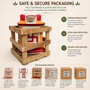 Handcrafted Ceramic Swastik Tulsi Mandir | Traditional Hindu Auspicious Symbol for Home Temple | Decorative Pooja Decor for Diwali, Navratri & Religious | Orange| Packed in a Premium Wooden Box Handcrafted Ceramic Swastik Tulsi Mandir | Traditional Hindu Auspicious Symbol for Home Temple | Decorative Pooja Decor for Diwali, Navratri & Religious | Orange| Packed in a Premium Wooden Box