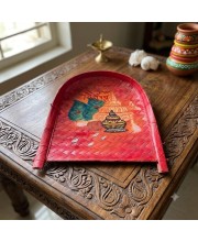 Handicrafts Bamboo Kulo Tray â€“ Handmade & Hand-Painted Bengali Bride Art Soop/Kulo Basket | Traditional Decorative Bamboo Tray for Puja, Wedding Rituals, Home DÃ©cor, Storage & Gifting (Topor)
