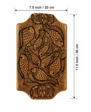 Handcrafted Wooden Serving Tray with Tribal Warli Art Design | Decorative Wooden Platter for Tea, Coffee & Snacks | Multipurpose Serving Tray for Kitchen, Dining & Home DÃ©cor |