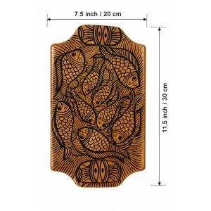 Handcrafted Wooden Serving Tray with Tribal Warli Art Design | Decorative Wooden Platter for Tea, Coffee & Snacks | Multipurpose Serving Tray for Kitchen, Dining & Home Décor | Handcrafted Wooden Serving Tray with Tribal Warli Art Design | Decorative Wooden Platter for Tea, Coffee & Snacks | Multipurpose Serving Tray for Kitchen, Dining & Home Décor |