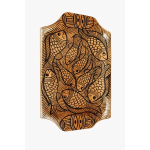 Handcrafted Wooden Serving Tray with Tribal Warli Art Design | Decorative Wooden Platter for Tea, Coffee & Snacks | Multipurpose Serving Tray for Kitchen, Dining & Home Décor | Handcrafted Wooden Serving Tray with Tribal Warli Art Design | Decorative Wooden Platter for Tea, Coffee & Snacks | Multipurpose Serving Tray for Kitchen, Dining & Home Décor |