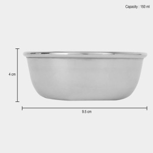 150 ml Stainless Steel Bowl, 4 X 9.5 cm (Pack of 1)