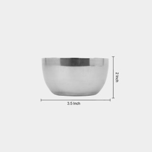 180 ml Stainless Steel Bowl, 2 X 3.5 in (Pack of 1)