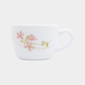 Hitech Sales 145 ml Opalware Cup & Saucer Set White | Microwave Safe Ceramic Cup | Ideal for Daily Use