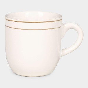 HiTech Sales 120 ml Stoneware Cup Set - Set of 6 (White) | Microwave Safe & Durable | Ideal for Tea & Coffee