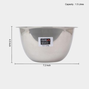 1.5 L Stainless Steel Bowl, 4.5 X 7.2 in (Pack of 1)