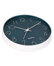 12-Inch Silent Non-Ticking Wall Clock Modern Round Plastic Design with Bold Numbers for Home, Office, Kitchen, Bedroom, and Living Room Décor - Stylish and Elegant Look