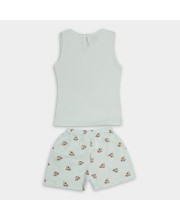 Infant Girls' 100% Cotton Short Set – Soft Breathable Summer Outfit for Baby and Toddler Girls, 2-Piece Clothing Set (Light Green, 0-6 Months)