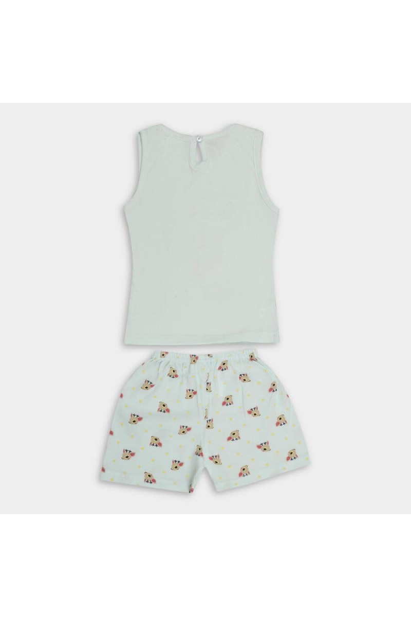 Infant Girls' 100% Cotton Short Set – Soft Breathable Summer Outfit for Baby and Toddler Girls, 2-Piece Clothing Set (Light Green, 0-6 Months)