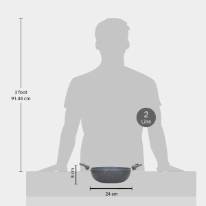 2 L Non-Stick Kadhai - (M1394)