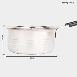 800 ml Stainless Steel Saucepan, 1 4 cm Dia. (Pack of 1)
