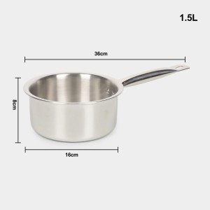 Tandem1.5L Stainless Steel Sauce Pan, 36 X 16 X 8cm (Pack of 1)