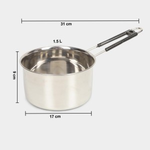 1.5L Silver Sauce Pan - (M1367)