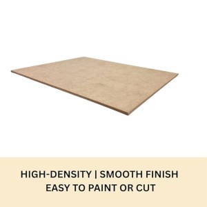 MDF Board Sheet 3 mm for Arts & Crafts | Premium Plain MDF Wood Sheets for Painting, Resin Art, Mandala, Pyrography, Decoupage & Lamination | 8 x 12 Inch | Pack of 10 (8x12)