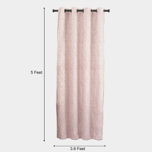 Home Beautiful 5 ft. Pink Polyester Curtain - (M2834)