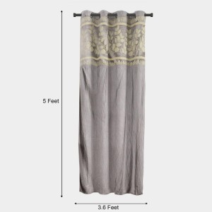 Home Beautiful 5 ft. Dark Grey Polyester Curtain - (M2773)