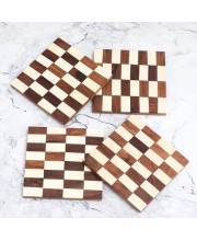 White and Brown Handcrafted Wooden Coasters – Set of 4 | Elegant Drink Mats for Tea, Coffee & Beverages | Rustic Tabletop Coaster Set for Home & Office Décor White and Brown Handcrafted Wooden Coasters – Set of 4 | Elegant Drink Mats for Tea, Coffee & Beverages | Rustic Tabletop Coaster Set for Home & Office Décor