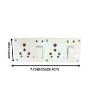 4 Universal Socket with 2 Switch Wall Plate, Multi Plug Electrical Outlet Board, Heavy Duty ABS, Home & Office Power Extension Wall Socket 4 Universal Socket with 2 Switch Wall Plate, Multi Plug Electrical Outlet Board, Heavy Duty ABS, Home & Office Power Extension Wall Socket