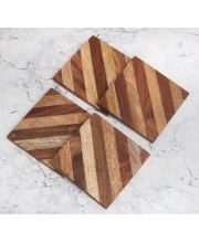 Handmade Wooden Tea Coasters – Set of 4 | Rustic Drink Mats for Home, Office, Table Décor | Reusable Wooden Cup Coaster Set for Tea, Coffee & Drinks Handmade Wooden Tea Coasters – Set of 4 | Rustic Drink Mats for Home, Office, Table Décor | Reusable Wooden Cup Coaster Set for Tea, Coffee & Drinks
