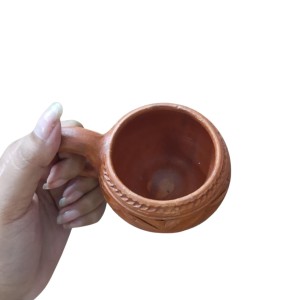 Handcrafted Clay Tea Cup Natural Terracotta Mug Eco-Friendly Pottery Hand Made Kulhad (Set of 4)