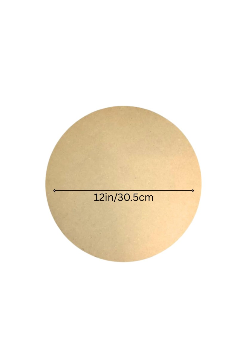 12 Inch Round MDF Board – 3mm Thick Unfinished Wood Circle for Crafts, Painting, Laser Cutting, Engraving & DIY Projects. (12)