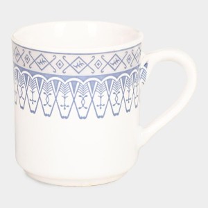 Hitech Sales 120 ml Stoneware Cup Set of 6 Blue | Durable & Microwave Safe | Set for Tea/Coffee Elegant Design