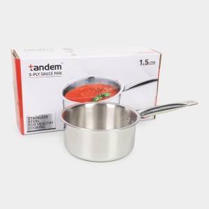 Tandem1.5L Stainless Steel Sauce Pan, 36 X 16 X 8cm (Pack of 1)