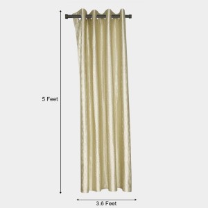 Home Beautiful 5 ft. Beige Polyester Curtain - (M2818)