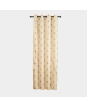 Home Beautiful 7ft. Beige Printed Eyelet Window Curtains - (M2748)