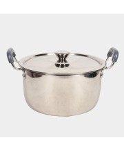 4.5 L Steel Cooking Pot 25 X 12.5 cm, 1Lid, 1Pot