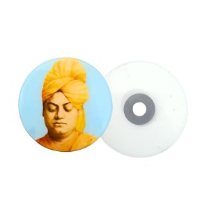 Sri Ramakrishna, Sarada Maa & Swami Vivekananda Photo Fridge Magnet | Round Spiritual Magnet for Home & Office