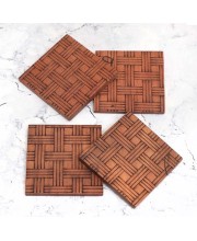 Antique Finish Modern Wooden Coasters – Set of 4 | Handcrafted Tea & Coffee Drink Mats | Rustic Table Coaster Set for Home, Office & Gift Use Antique Finish Modern Wooden Coasters – Set of 4 | Handcrafted Tea & Coffee Drink Mats | Rustic Table Coaster Set for Home, Office & Gift Use